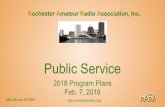Public Service - Rochester Amateur Radio Association, Inc. · 2018. 2. 8. · Earn Your Radio Merit Badge Sponsored by the Rochester Amateur Radio Association Earn your Radio Merit