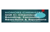 HONORS CHEMISTRY Unit C: Chemical Bonding, Formulas, … · 2020. 1. 31. · uCovalent bonds can be classified as POLAR COVALENT or NON -POLAR COVALENT uPOLAR COVALENT bonds are “shared