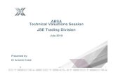 ABSA Technical Valuations Session JSE Trading Division JSE Quantitative Issues.pdf · Three types of models: local vol models, stochastic vol models and deterministic model Two factor