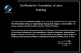 Certificate for Completion of Java Training PRACTICE-MOOCs/FOSS a… · training. Ruchir Nandanwar at Shri Ramdeobaba College of Engineering & Management, Nagpur invigilated this
