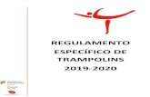 REGULAMENTO ESPECÍFICO DE TRAMPOLINS 2019-2020 · Nível 2 1 Salto obrigatório + 2 saltos facultativos ... De acordo com o especificado no Regulamento Geral de Provas do Desporto