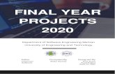 FINAL YEAR PROJECTS 2020 Catalog F16SW.pdf · research project analyses data collected from LUMHS Jamshoro and through various surveys dedicated towards people of Sindh, make use