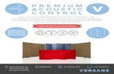 PREMIUM ACOUSTIC CONTROL - Versare€¦ · PREMIUM ACOUSTIC CONTROL Versi-Series Acoustical Walls Versare Solutions, LLC 3236 California St. NE Minneapolis, MN 55418 800.830.0210