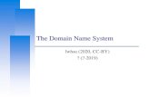 The Domain Name System · 2020. 4. 9. · The DNS Namespace –(1) Domain name is • A inverted tree (Rooted tree) Root with label ‘.’ Root with label ‘’ (Null) Domain and