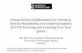 Group Online Collaboration For Scholarly Articles ...linc.mit.edu/linc2013/presentations/Session4Chua.pdf · (A UTS Teaching and Learning First Year grant) Bee Bee Chua and Danilo