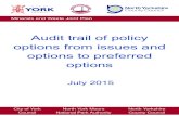 New Audit trail of policy options from issues and options to … · 2017. 6. 21. · Audit trail of policy options from issues and options to preferred options Minerals and Waste