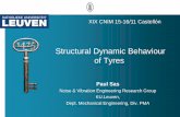 Structural Dynamic Behaviour of · PDF file (3,0) 0: 143 Hz XIX CNIM 15-16/11/2012 Castellon . Tyre-on-tyre test setup • 2 identical tyres XIX CNIM 15-16/11/2012 Castellon . Tyre-on-tyre