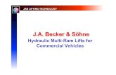 J.A. Becker & Söhne · JAB LIFTING TECHNOLOGY 9 Advantages and disadvantages of inground lifting technology • Advantages: ÆAccessibility of vehicle : from all sides ÆOptimal
