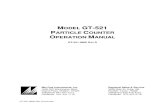 MODEL GT-521 PARTICLE COUNTER OPERATION MANUALmail.metone.com/documents/GT-521operation_manual.pdf · GT-521-9800 Rev D-work.doc Facsimile 541 Met One Instruments, Inc 1600 NW Washington