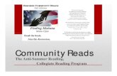 Community Reads The Anti-Summer Reading, Collegiate ......OSBORNE COMMUNITY READS Fall Edition tired. te Read the Join the discussione J New . THE JONAS PROGRAMS 2012 books for FIRST