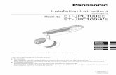 Ceiling Kit Model No. ET-JPC100BE ET-JPC100WE · Ceiling mount bracket  This ceiling mount bracket is mounted to the ceiling to support the entire product. It has a terminal