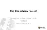 The Cacophony Projectresearcharchive.wintec.ac.nz/6842/4/The Cacophony... · Raspberry Pi 3 FLIR Lepton 3 Custom interface hat ATtiny microcontroller 3G modem USB audio adapter Real