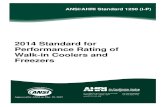 2014 Standard for Performance Rating of Walk-in Coolers ......2014 Standard for . Performance Rating of . Walk-in Coolers and . Freezers . Approved by ANSI on May 19, 2015 -ANSI/AHRI