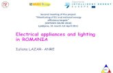 Electrical appliances and lighting in ROMANIA · 92/72/EEC, 94/2/EEC 96/57/EC, 2003/66/EEC GD 972/ 2004 (GD1039/2003, GD 573/2001) Laundry washing machines Directives 95/12/EEC, 96/89/EC