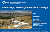Reliability Challenges for Solar Energy (Presentation) · 2013. 9. 30. · Phoenix, Arizona. NREL/PR-520-46874. Reliability Challenges for Solar Energy. Outline •Solar – a huge