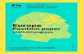 Europe - #UCLGCongress Durban 2019 | Durban 2019...1,800 signatories. Together with UCLG Africa and PLATFORMA, the CEMR is drafting a Local Authorities Charter for gender equality