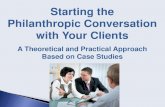 Starting the Philanthropic Conversation with Your Clients...Case Study: An LDS Church leader with responsibilities related to donors and resources asked for counsel from his leaders