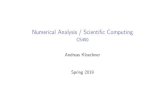 Numerical Analysis / Scientific Computing - CS450 · Outline IntroductiontoScientiﬁcComputing Notes Notes(unﬁlled,withemptyboxes) AbouttheClass Errors,Conditioning,Accuracy,Stability