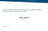 ArubaOS-Switch Event Log Message Reference Guide 16 · ArubaOS-Switch Event Log Message Reference Guide 16.04 Part Number: 5200-3115 Published: September 2017 Edition: 1 © Copyright
