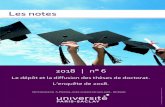 Les notes - Université Paris-Saclay · 2 Les thèses de doctorat, depuis le 25 mai 2016, doivent toutes faire l’objet d’un dépôt légal par voie électronique. Auparavant,