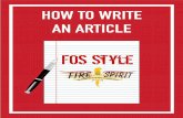 HOW TO WRITE AN ARTICLE - SARA RACITI'S PORTFOLIO Step 5: Re Draft.....8 Step 6: Edit ... Just make