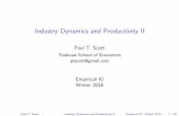 IndustryDynamicsandProductivityIIptscott.com/teaching/io2016/production2.pdf · Outline OlleyandPakes(1996) Pavcnik(2002) LevinsohnandPetrin(2003) Ackerberg,Caves,andFrazer(2006)