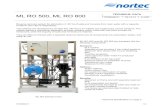 ML RO 500, ML RO 800 - Condair · TD099GB-01 1/2 ML RO 500, ML RO 800 TECHNICAL DATA TD099GB-01 02-12-14 JLJ/KK Reverse osmosis system for elimination (> 95 %) of salts and minerals