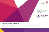 Shared Measurement Framework · SHARED MONITORING 10 About the grants 6 charities submitted information on 184 grants, which had a combined value of over £3.6 million (for the period