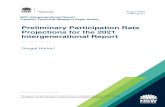 Preliminary Participation Rate Projections for the 2021 ... IGR... · Preliminary Participation Rate Projections for the 2021 Intergenerational Report _____ ... Long-run trends in