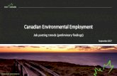 Job posting trends (preliminary findings) - ECO Canada€¦ · Job posting trends (preliminary findings) September 2017 Photo credit: Josh Calabrese. About ECO Canada For over 20