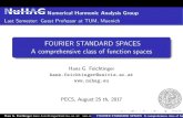 FOURIER STANDARD SPACES A comprehensive class of function ...fourier2017.ttk.pte.hu/files/slides/Feichtinger.pdf · Fourier Analysis around 1918 Fourier Series expansions have been