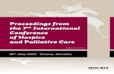 Proceedings from the 7th International Conference of ... · Magdaléna Veselská, PhD., Dip Mgmt. Proceedings from the 7th International Conference of Hospice and Palliative Care.