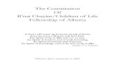 The Constitution Of B’nai Chayim/Children of Life ... · B’nai Chayim/Children of Life Fellowship of Alberta A shoot will come up from the stump of Jesse; from his roots a Branch