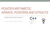 POINTER ARITHMETIC ARRAYS, POINTERSAND STRUCTS · PDF file III. pointer + pointer (ptr + ptr) IV. pointer –integer (ptr –1) V. integer –pointer (1 –ptr) VI. pointer –pointer