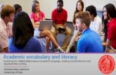 Academic vocabulary and literacy - Universitetet i oslo€¦ · Academic vocabulary and literacy Exploring the relationship between academic language, reading comprehension and argumentative