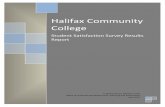 Halifax Community College Satisfaction Survey Re… · College Student Satisfaction Survey Results Report. Prepared by Dr. Adriane Leche Office of Institutional Effectiveness, Planning