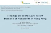 Findings on Board-Level Talent Demand of Nonprofits in ... · Desktop research on talent demand •Desktop research on board-level talent demand among the 433 agency members of the