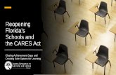 Reopening Florida’s Schools and the CARES Act · PreK-3 Progress Monitoring and Data Informed Supports 102 $ 20,000,000 : Upskill Highly Effective Reading Coaches 103 $ 5,000,000