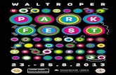 P R K A F E S T - Waltroper Parkfest€¦ · Programm auf vier Bühnen und alles, was aus dem Park ein Fest macht: Kleinkunst, Familienprogramm, Kunstausstellungen, Märkte mit über