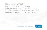 States With Anti-corruption Measures ... - S.W.A.M.P. Index SWAMP Index Rep… · The S.W.A.M.P. Index The Index of States With Anti-corruption Measures for Public ofﬁcials [S.W.A.M.P.]
