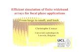 Efficient simulation of finite wideband arrays for focal ... · arrays for focal plane applications From large to small, and back Christophe Craeye Université catholique de Louvain,