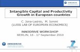Intangible Capital and Productivity Growth in European ...€¦ · C. Jona-Lasinio, M. Iommi (LUISS LAB OF EUROPEAN ECONOMICS) INNODRIVE WORKSHOP BERLIN, 16 - 17 September 2010. 2