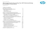 Management Security for HP Networking Provision Switchesdocshare01.docshare.tips/files/30345/303454756.pdf · Management Security for HP Networking Provision Switches October 2012