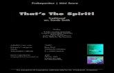 That’s The Spirit! - OBRASSO · Kategorie | categories Brass Band Genre Weihnacht | christmas Schwierigkeit | difficulty C = mittel | medium Dauer | playing time 3’59 eingespielt