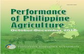 PERFORMANCE OF PHILIPPINE AGRICULTURE · Cassava came up with a 2.28 percent expansion in output. There were increases in area harvested in Northern Mindanao and Zamboanga Peninsula