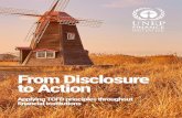 From Disclosure to Action - unepfi.org€¦ · From Disclosure to Action | Applying TCFD principles throughout financial institutions| 1 1. Introduction 1.1. About this paper This
