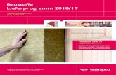 WIRBAU Baustoffe Online- Katalog Preise und Lieferprogramm ... · WIRBAU Lieferprogramm 2018/ 19 - 4 Auflage. WIRBAU. Servicetelefon: +49 (0)30 755 440 440 BAUSTOFFE. Montag - Freitag