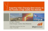 Supporting India’s Emerging Steel Industry via the .../media/bhp/documents/investors/reports/200… · The views expressed here contain information derived from publicly available