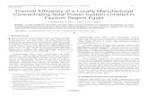 Thermal Efficiency of a Locally Manufactured Concentrating ... · Fayoum Region-Egypt M. Abdelmonem, G. Said, N. Yasein. and . H. Hassan. Abstract — A locally manufactured concentrating