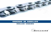 Cadenas de rodillos roller chains - LG Pneumoil forniture · Cadenas transportadoras 40 Cadenas de ejes macizos, ejes huecos y cadenas con aletas Conveyor chains Solid pins, hollow